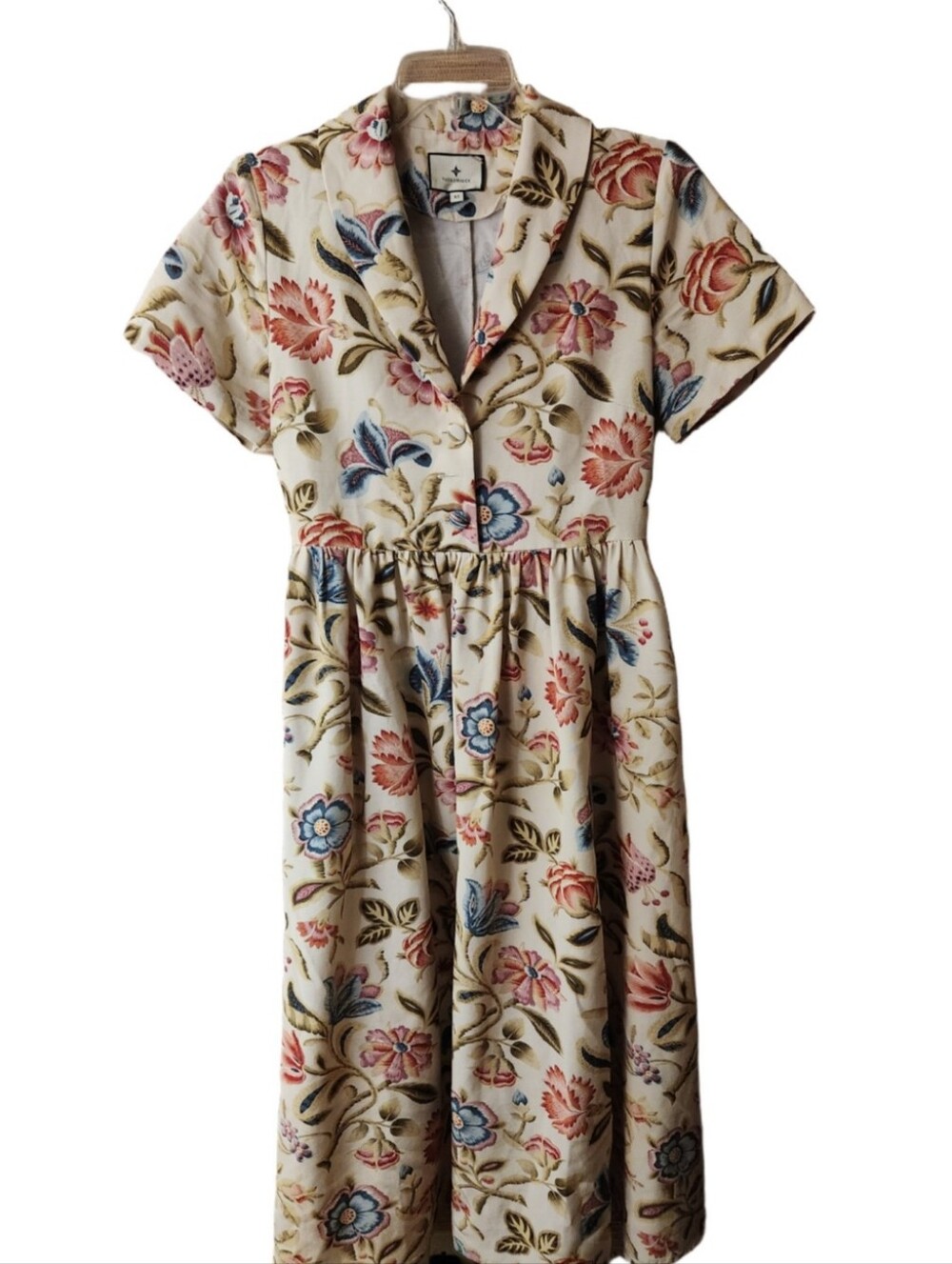 Tuckenuck Adelaide Cream Floral Midi Dress Size XS - Picture 3 of 8